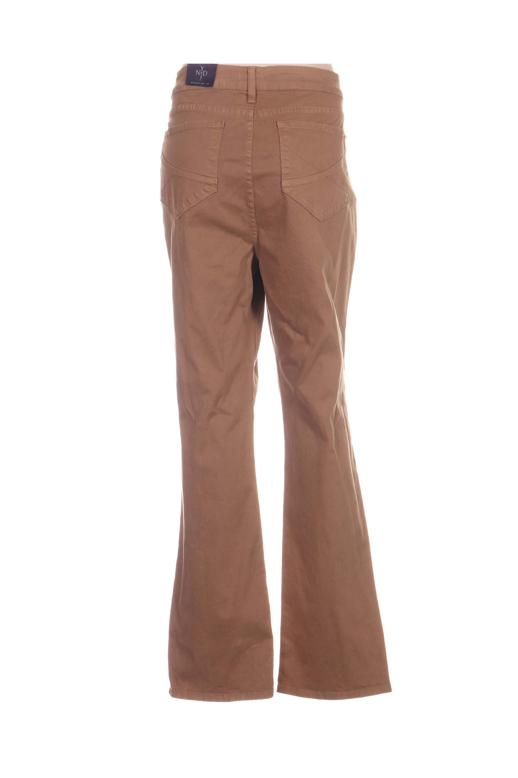 Pantalon kišenės normala dydis rudas NYDJ moteris