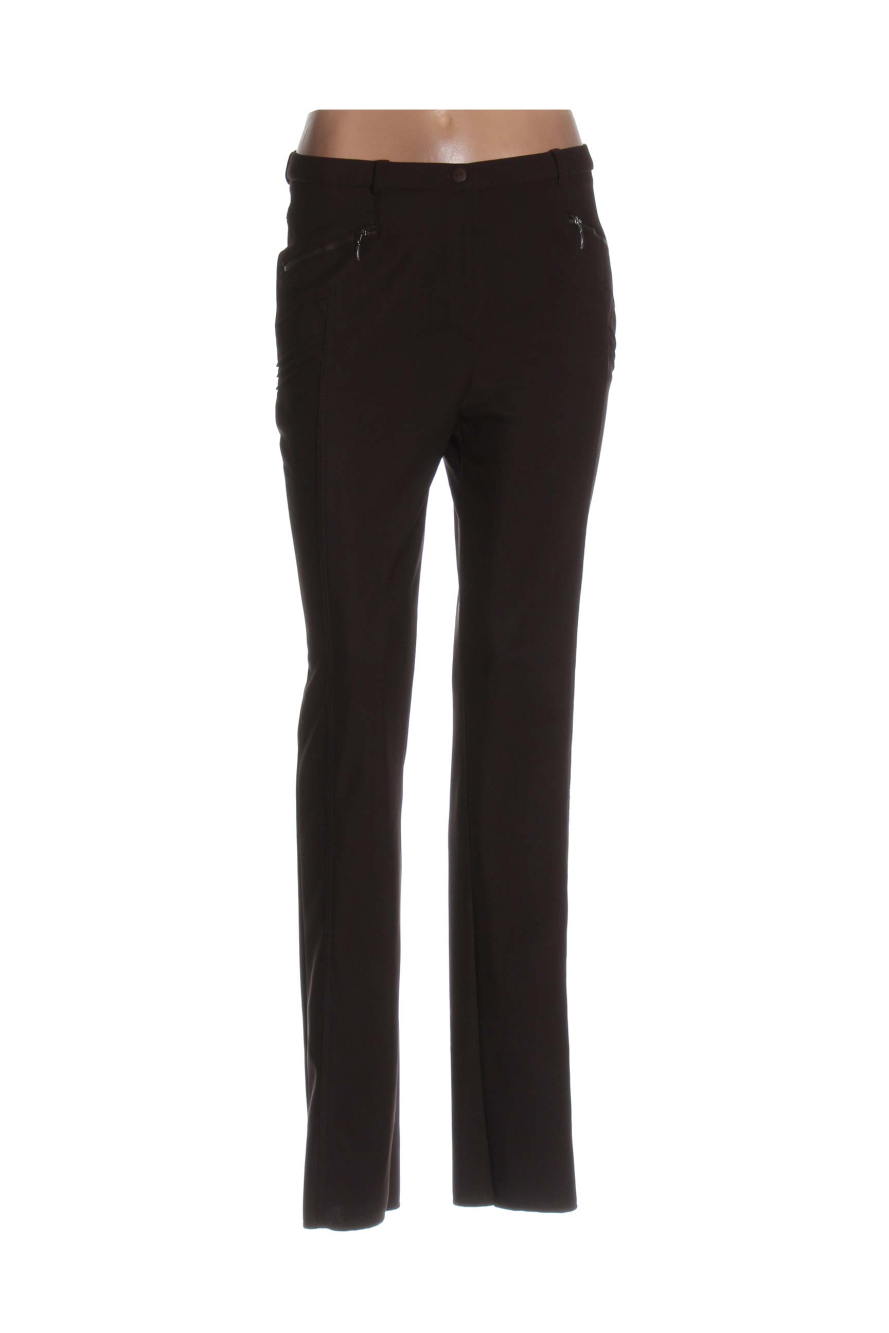 Pantalon tiesi kirpimas normala dydis rudas PAUPORTÉ moteris