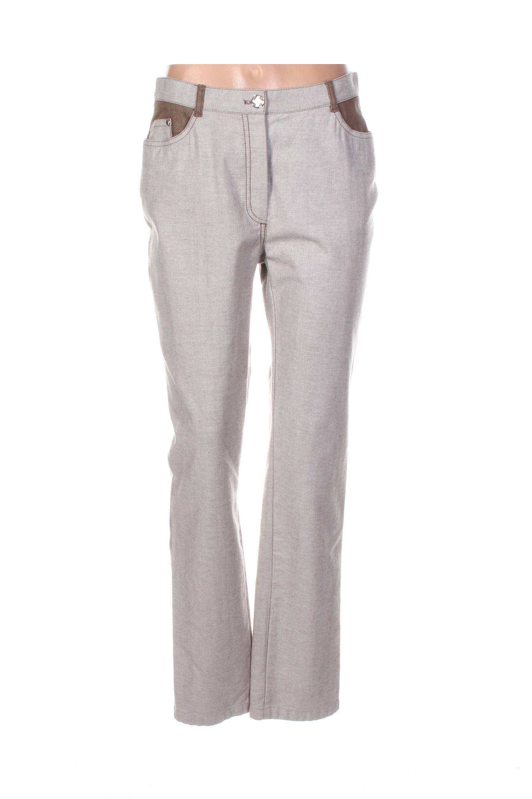 Pantalon tiesi kirpimas aukšta talija bežinis WEINBERG moteris