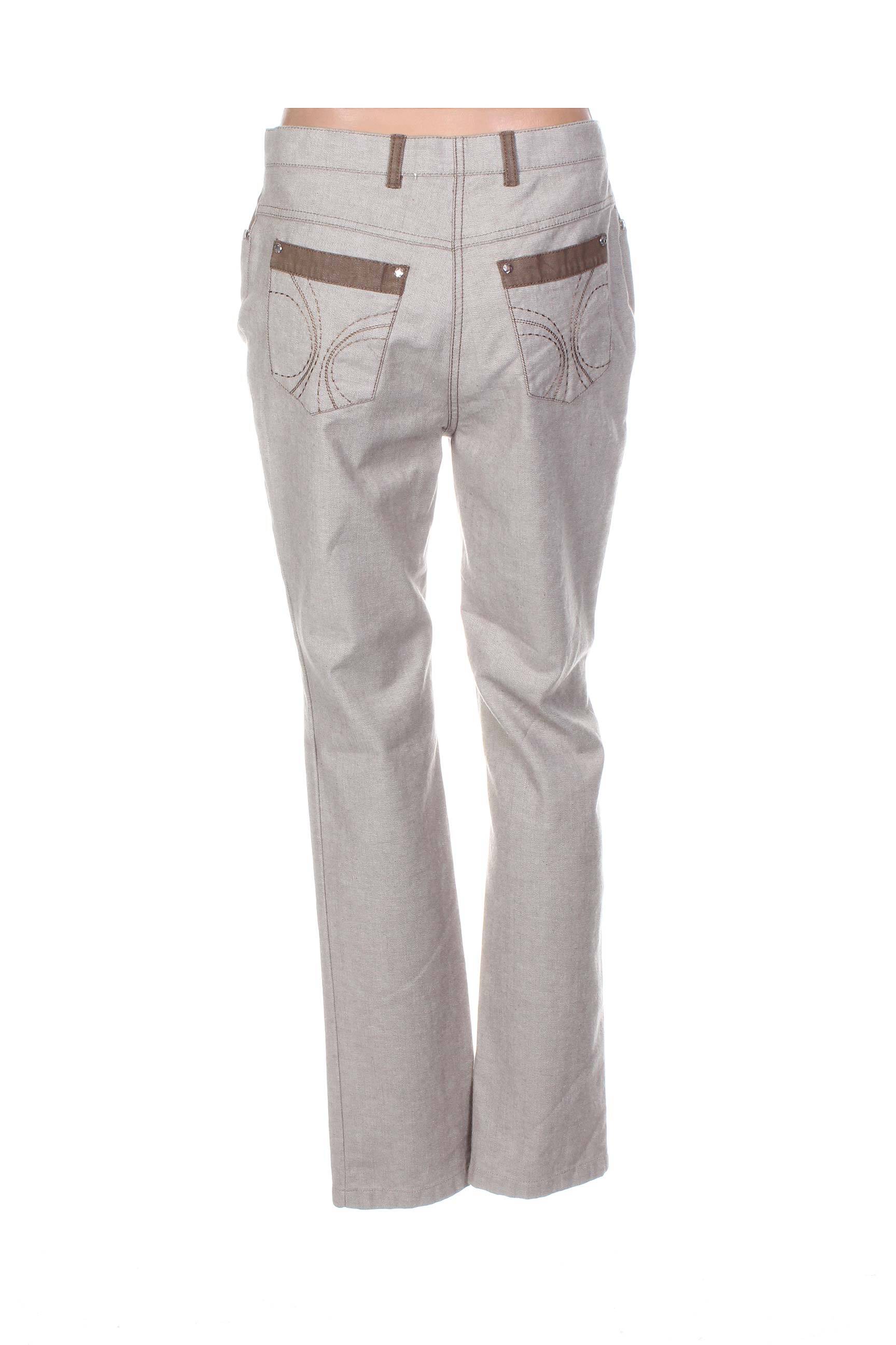Pantalon tiesi kirpimas aukšta talija bežinis WEINBERG moteris