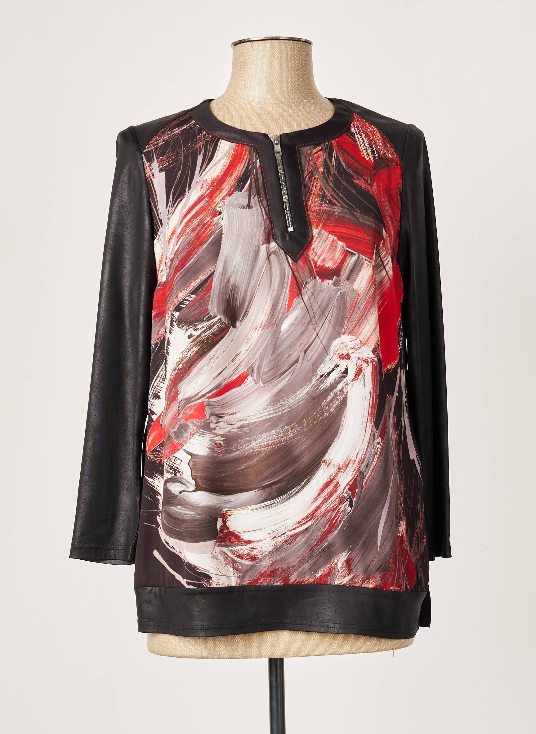 Bluzonai fantazijos raštas ilgos rankovės juodas GUY DUBOUIS moteris