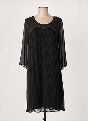 Pusilgių suknelė sklandi forma ilgos rankovės juodas FRANCE RIVOIRE moteris