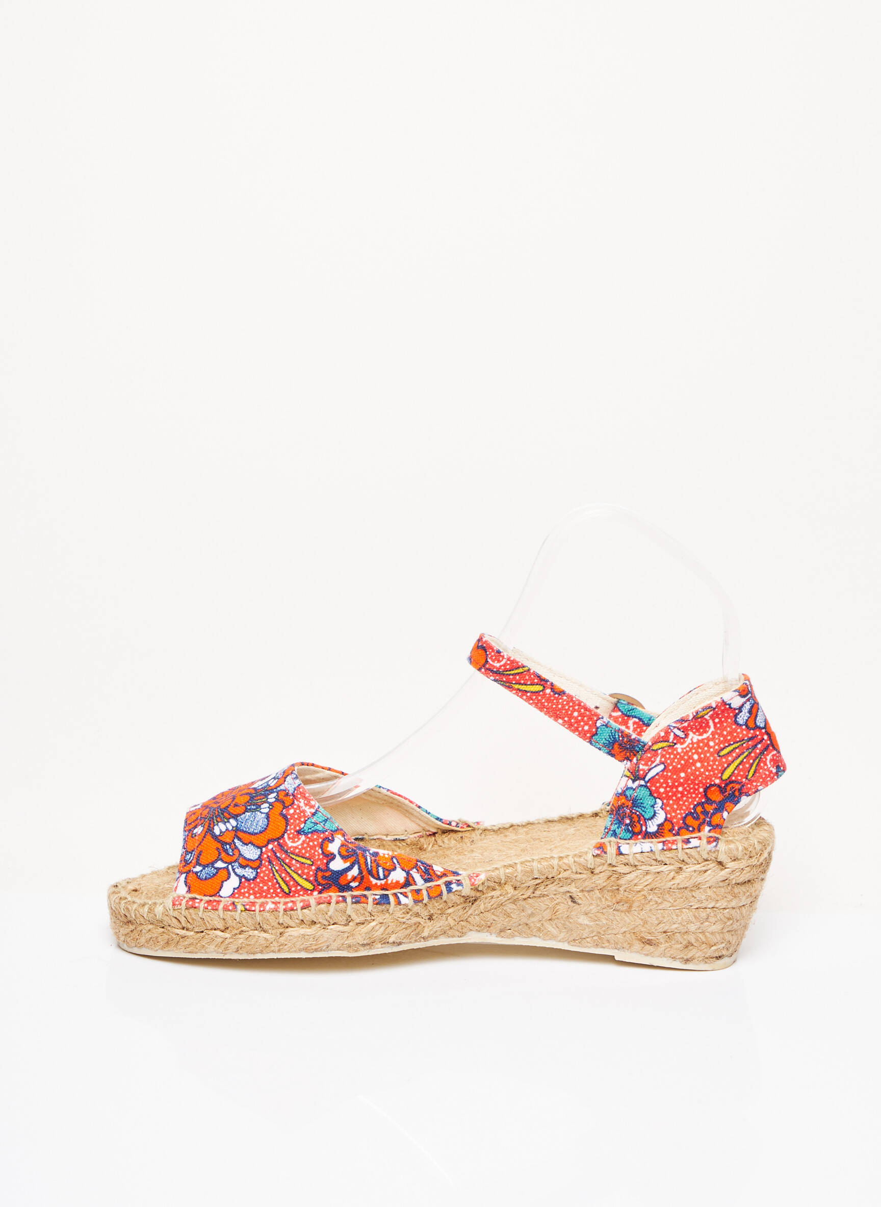 Espadrilės audinio audimas (tinklinis audimas) kulnas nuo 4 iki 6 cm raudona LA FIANCEE DU MEKONG moteris