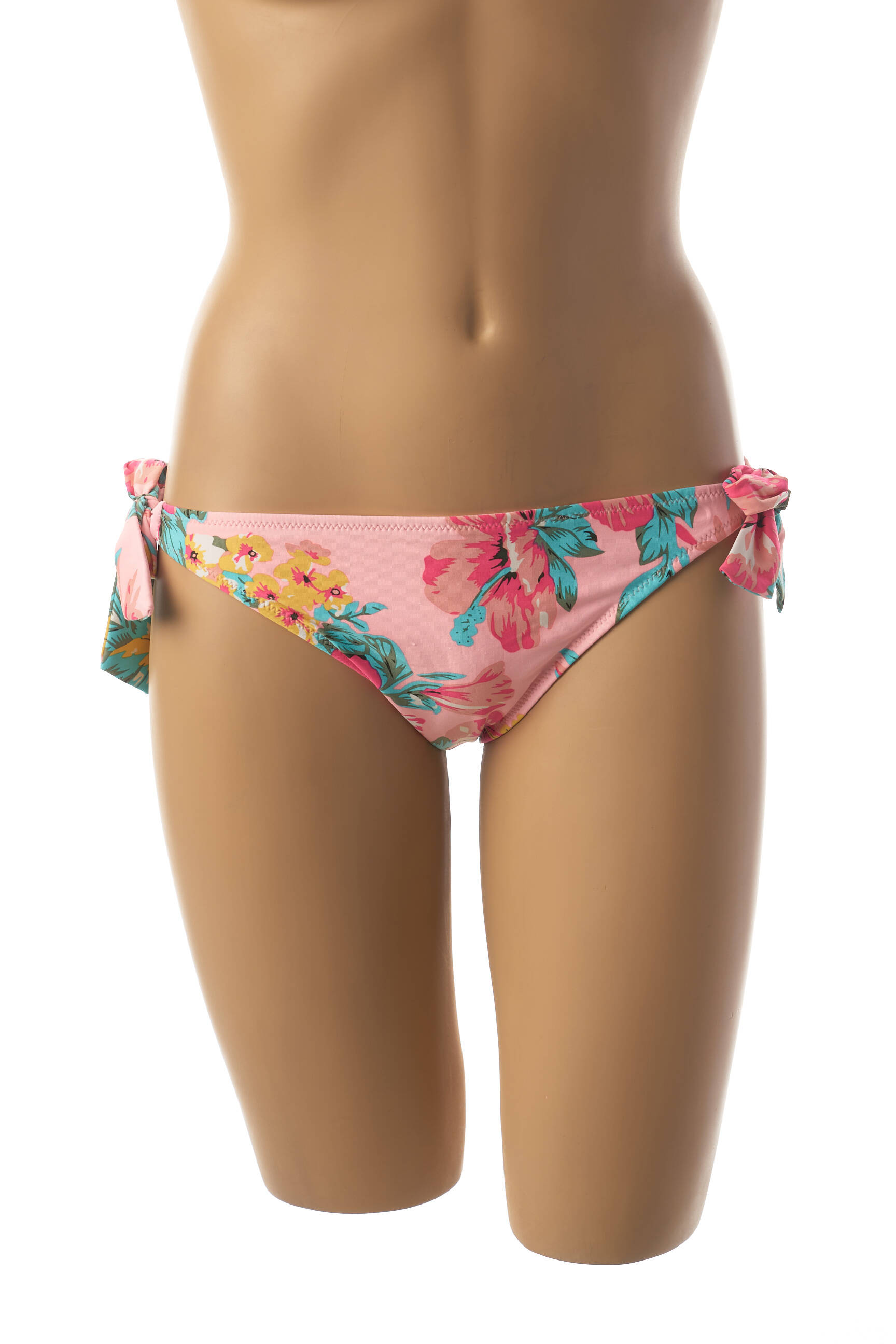 Maudymosi kelnaitės gėlių raštas bikini rožinė RIP CURL moteris