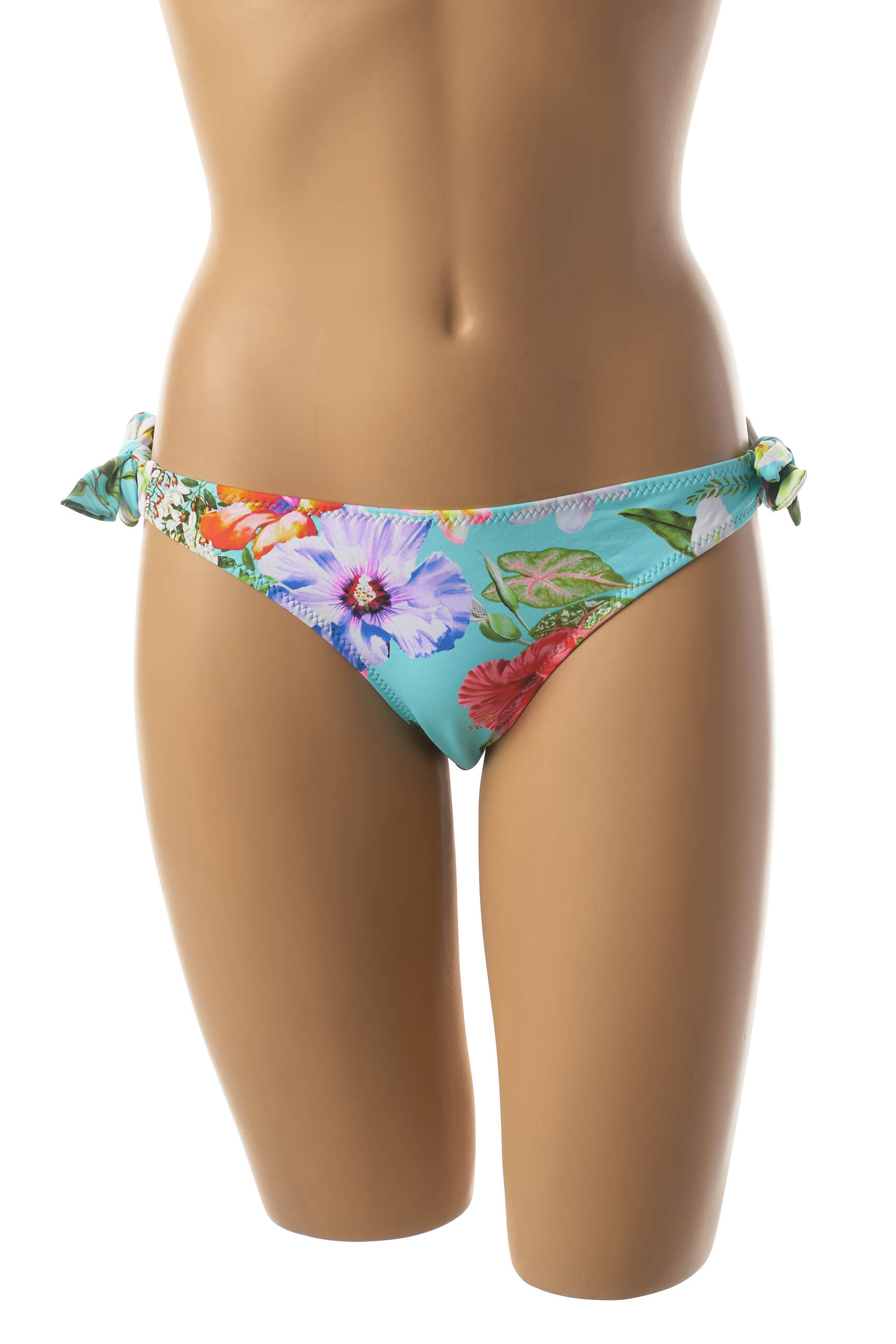 Maudymosi kelnaitės gėlių raštas bikini mėlyna PHAX moteris