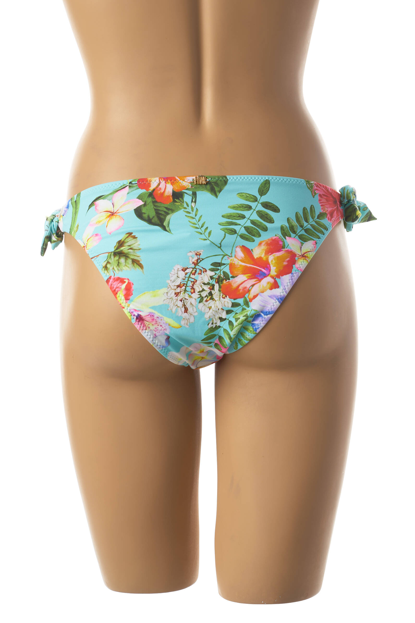 Maudymosi kelnaitės gėlių raštas bikini mėlyna PHAX moteris