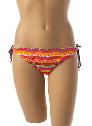 Maudymosi kelnaitės užsegimas su raišteliais bikini oranžinė BANANA MOON moteris