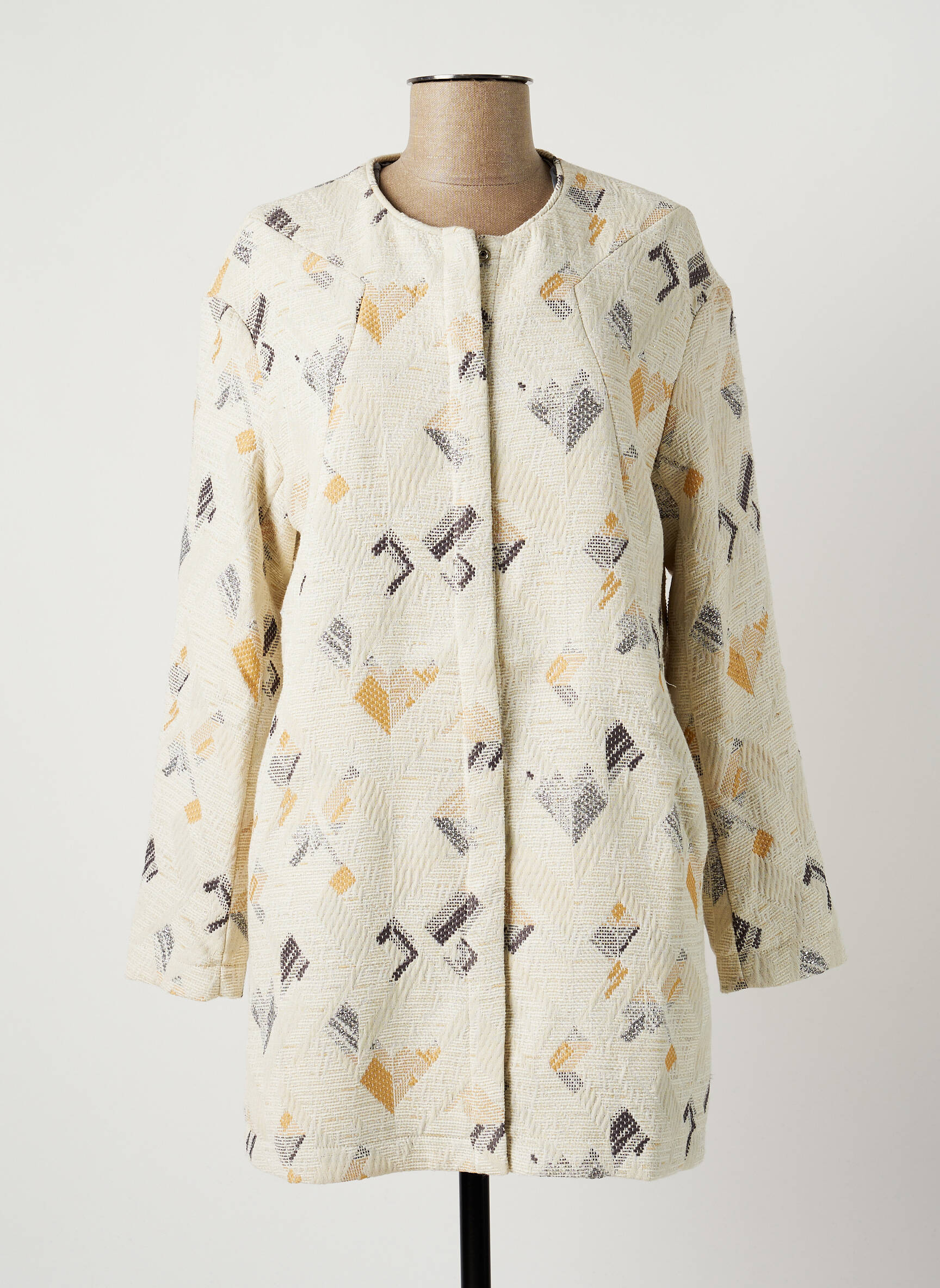 Ilgas paltas spaudžiama uždarymas be gobtuvų bežinis ONE STEP moteris
