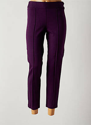 Jegging jersey audinys aukšta talija violetinis QUATTRO moteris