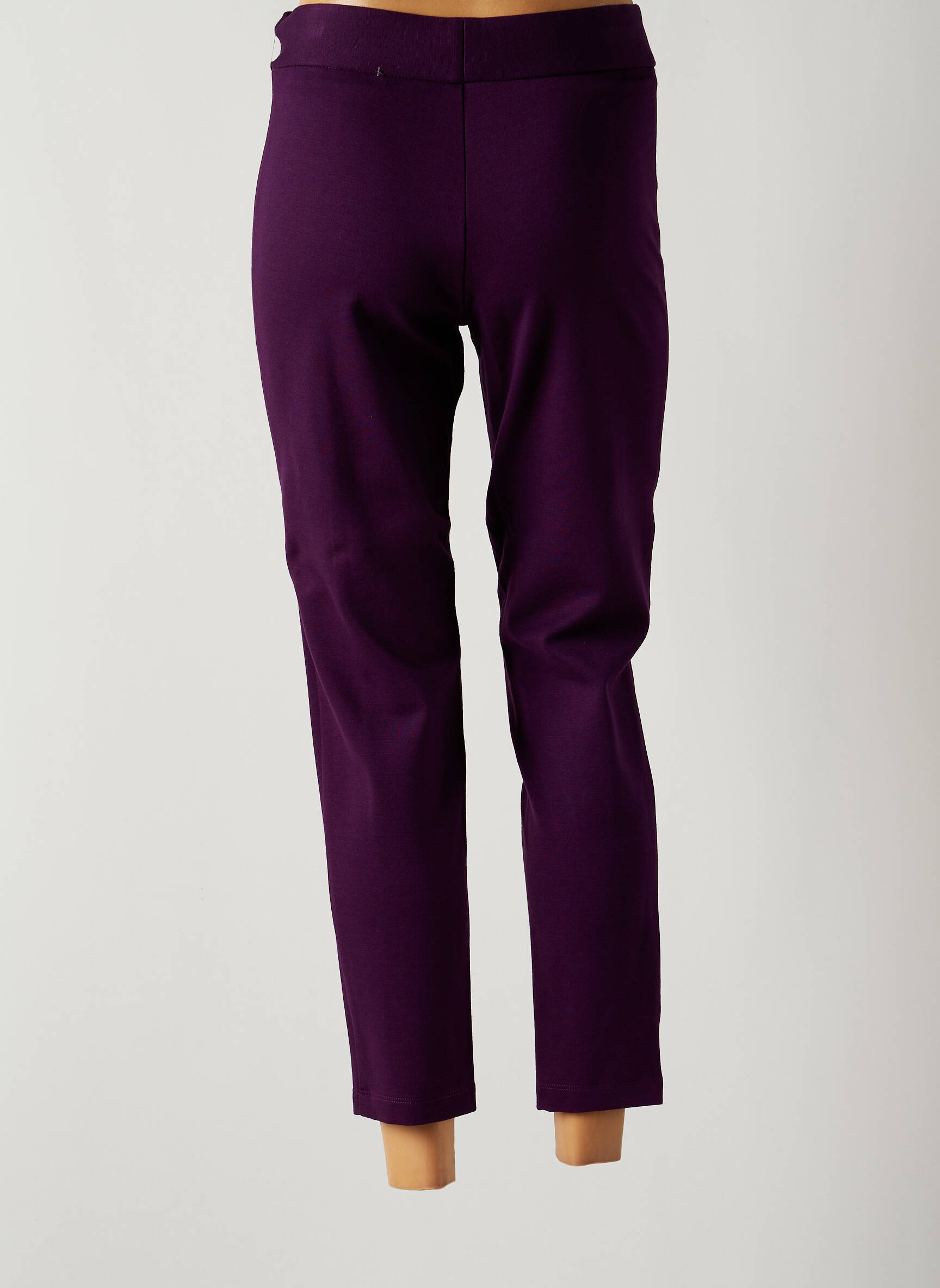 Jegging jersey audinys aukšta talija violetinis QUATTRO moteris