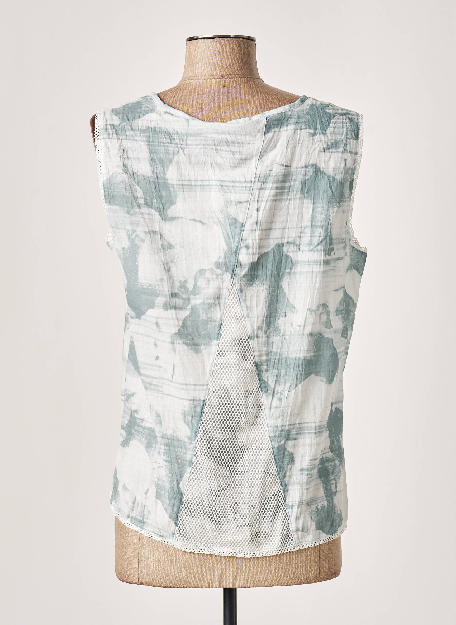 Viršūnė fantazijos raštas be rankų mėlyna MERI & ESCA moteris