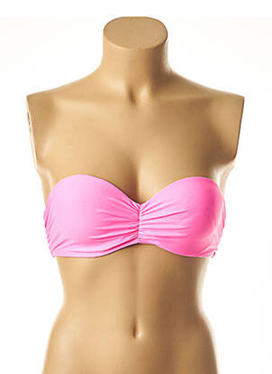 Maudymosi viršūnė tamprumas push-up liemenėlė su aukštu palaikymu rožinė MON PETIT BIKINI moteris