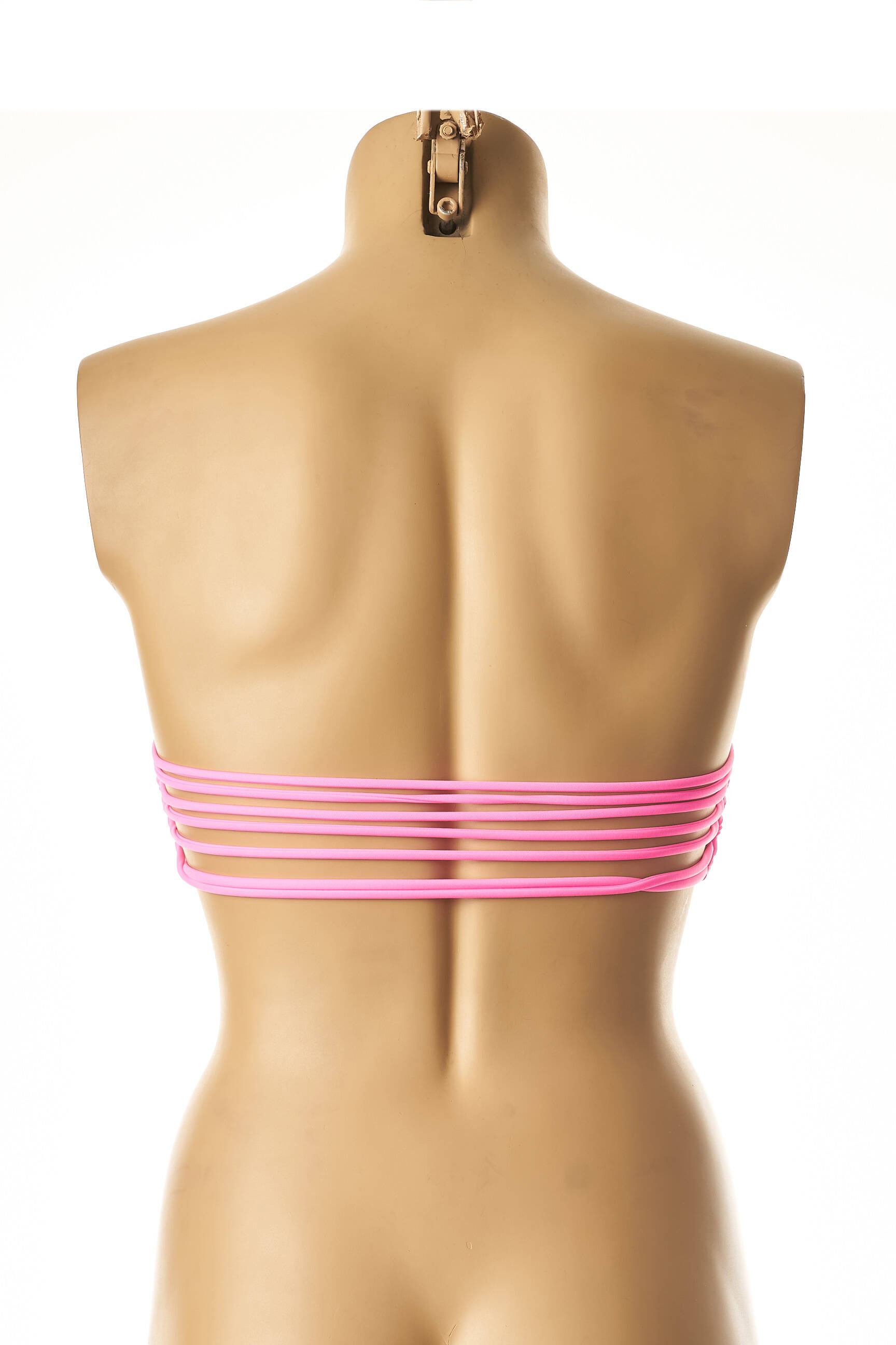 Maudymosi viršūnė tamprumas push-up liemenėlė su aukštu palaikymu rožinė MON PETIT BIKINI moteris