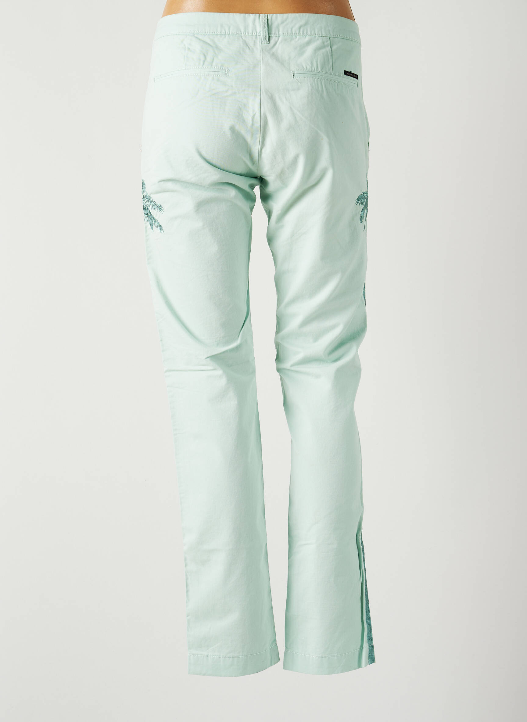 Chino kelnė šoniniai galonai su siuvinėjimu maža dydžio žalias MAISON SCOTCH moteris