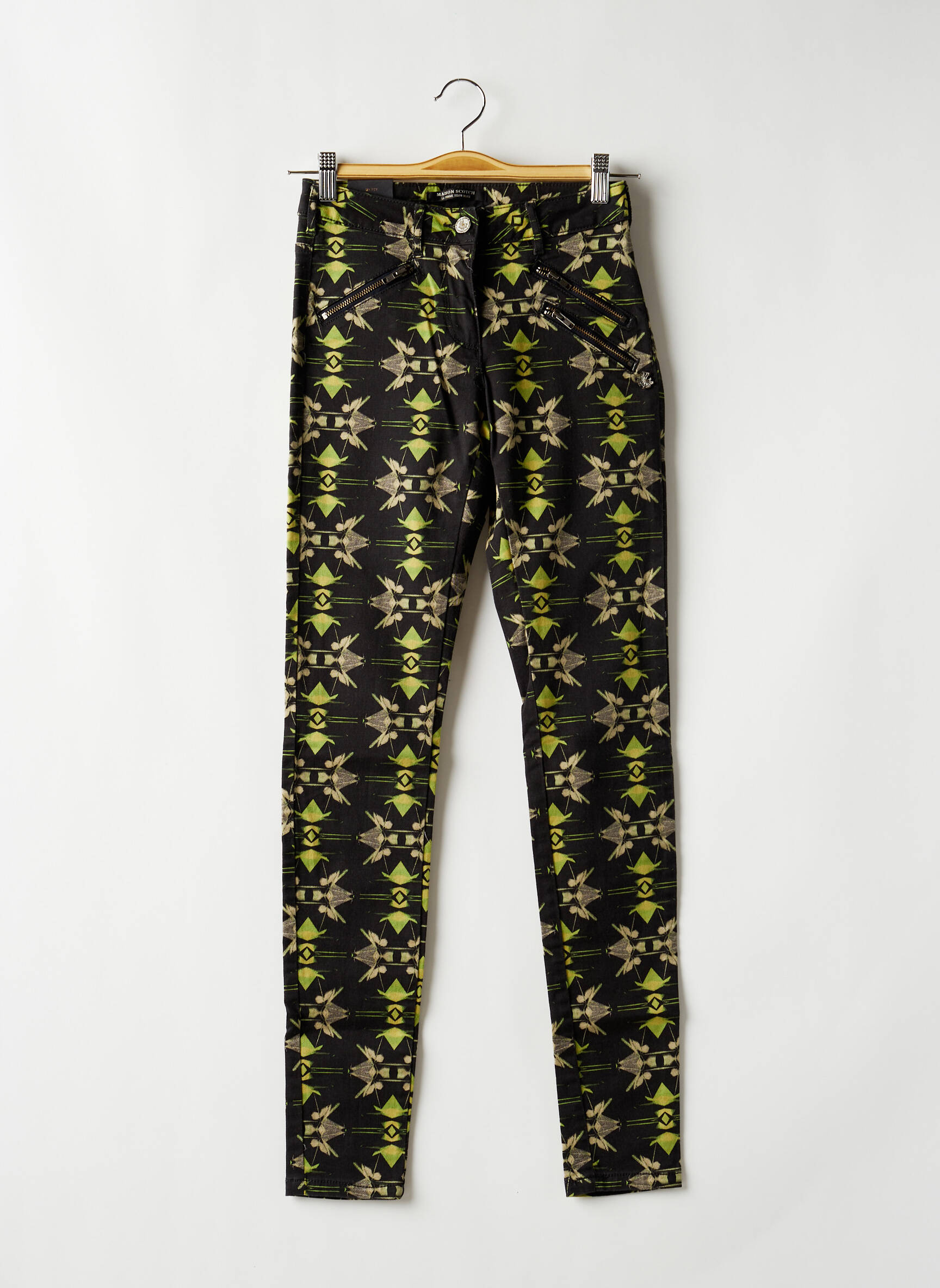 Lieknos kelnės aukšta talija aukšta talija juodas MAISON SCOTCH moteris