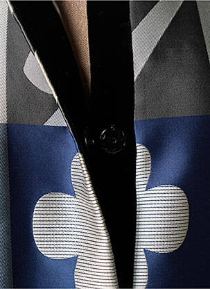 Ilgas paltas spaudžiama uždarymas be gobtuvų mėlyna EMPORIO ARMANI moteris