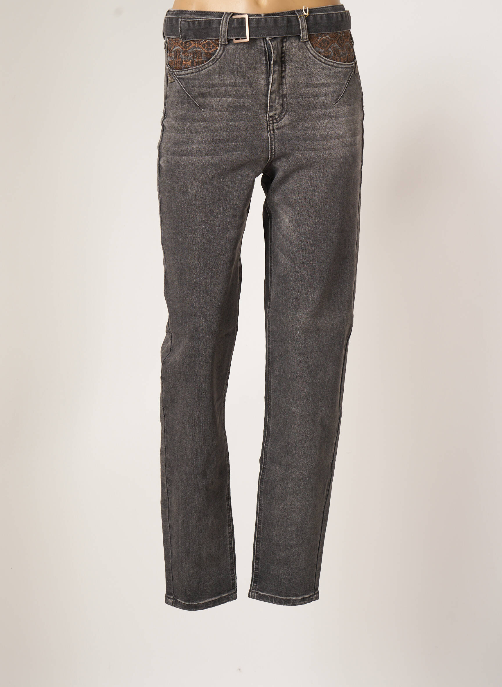 Pantalon tiesi kirpimas normala dydis pilka CREAM moteris