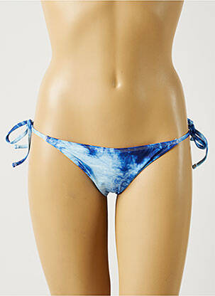 Maudymosi kelnaitės užsegimas su raišteliais bikini mėlyna MON PETIT BIKINI moteris