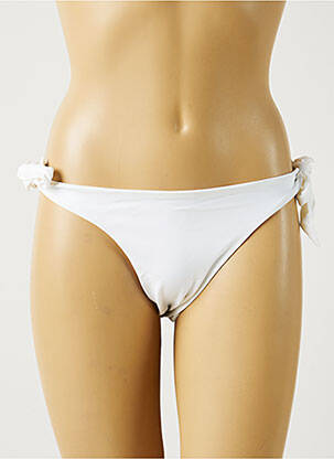 Maudymosi kelnaitės satino efektas bikini baltas MON PETIT BIKINI moteris