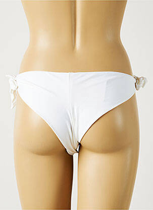 Maudymosi kelnaitės satino efektas bikini baltas MON PETIT BIKINI moteris