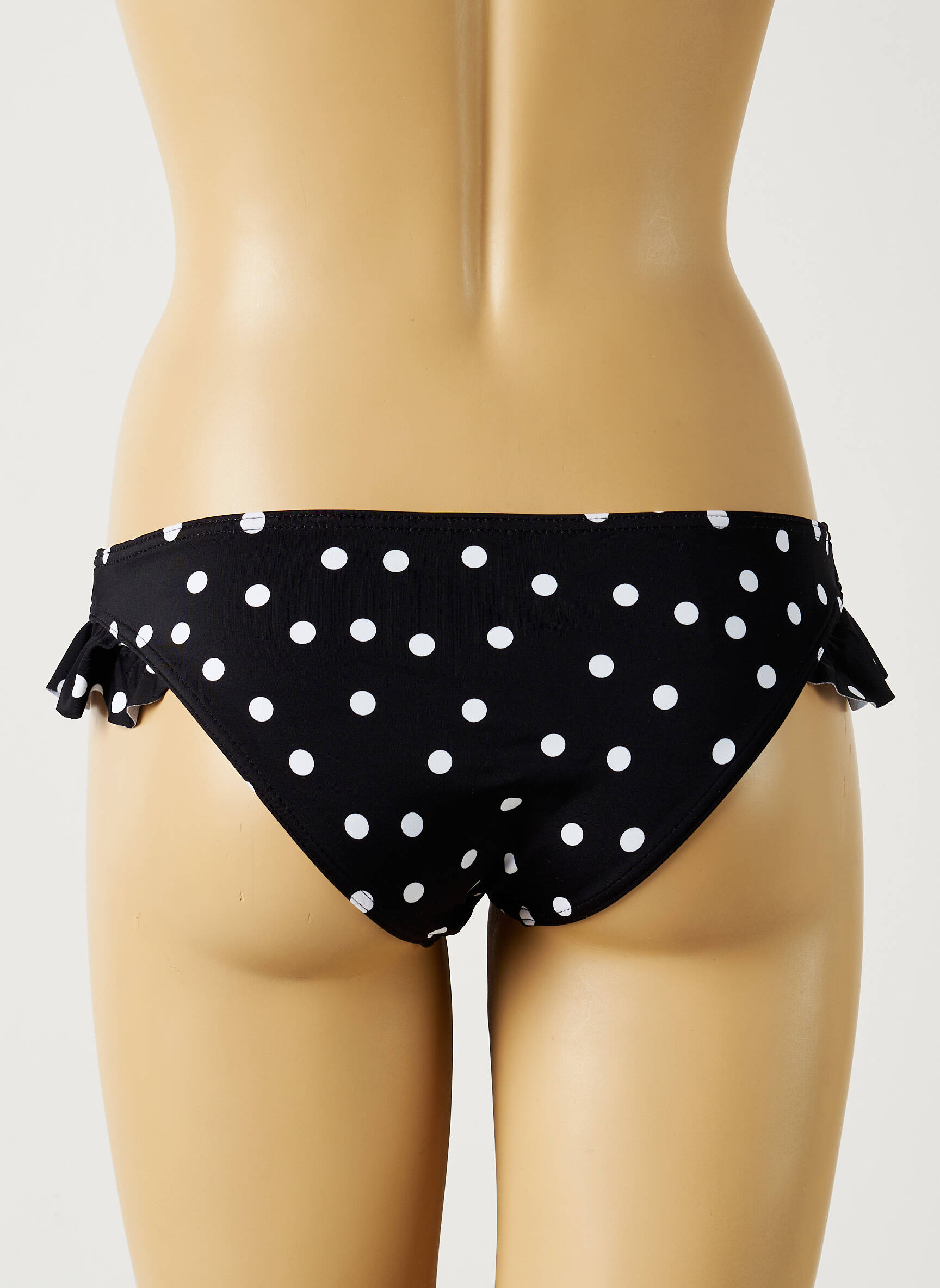 Maudymosi kelnaitės satino efektas kelnaitės juodas MON PETIT BIKINI moteris