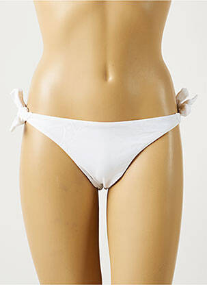 Maudymosi kelnaitės užsegimas su raišteliais bikini baltas MON PETIT BIKINI moteris
