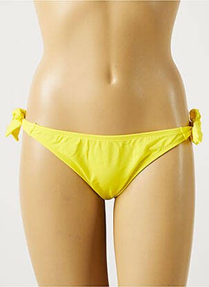 Maudymosi kelnaitės satino efektas bikini geltona MON PETIT BIKINI moteris