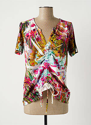 T-marškinys fantazijos raštas trumpas rankovės rožinė MALOKA moteris