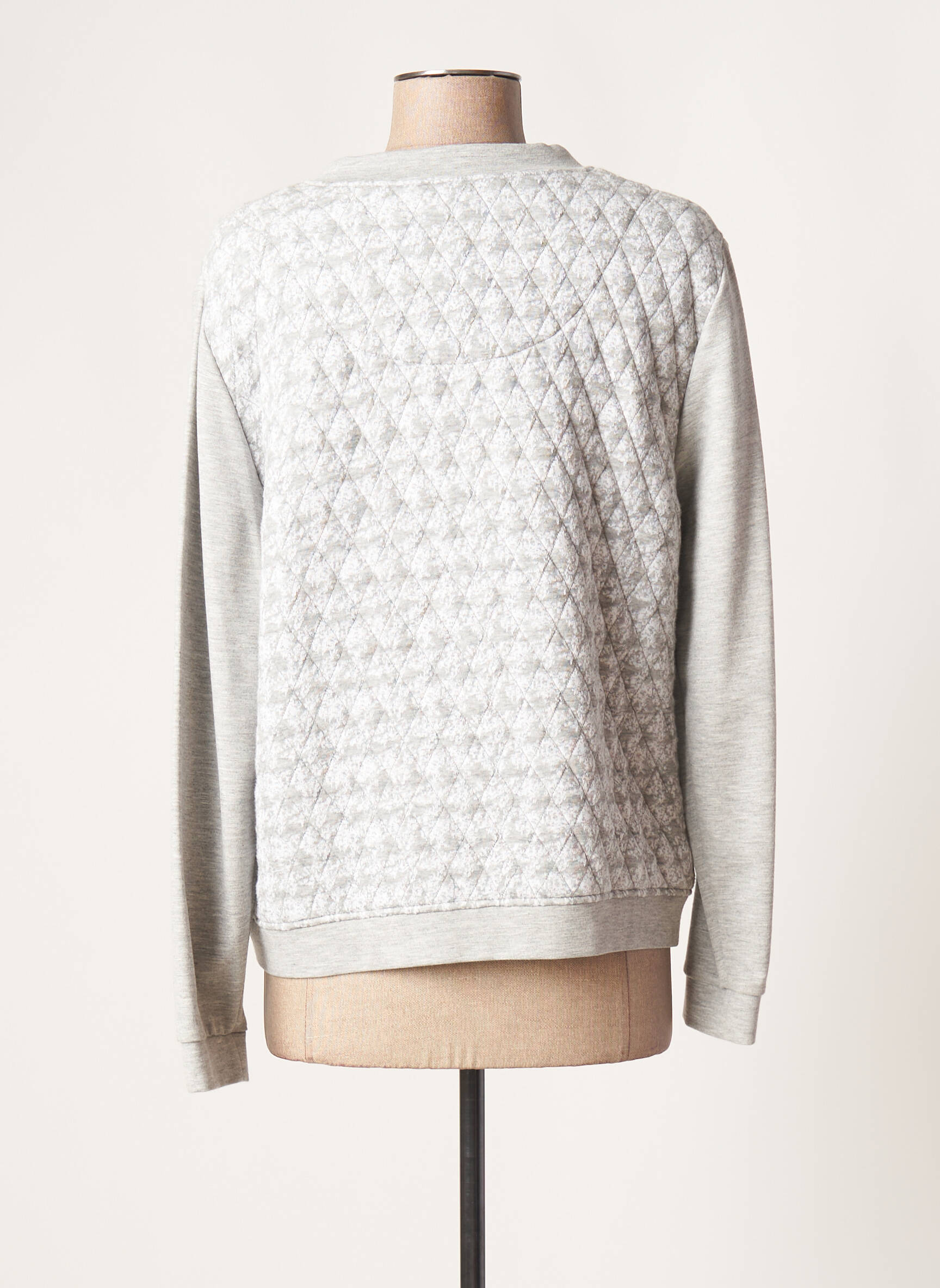Kasdienis švarkas apvalus kaklas pilka TERRE DE FÉES moteris