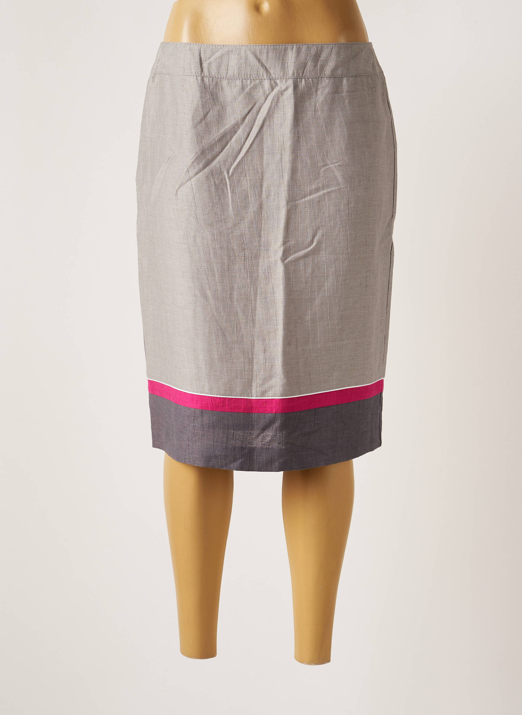 Pusilgis sijonas normala dydis pilka FRANK WALDER moteris