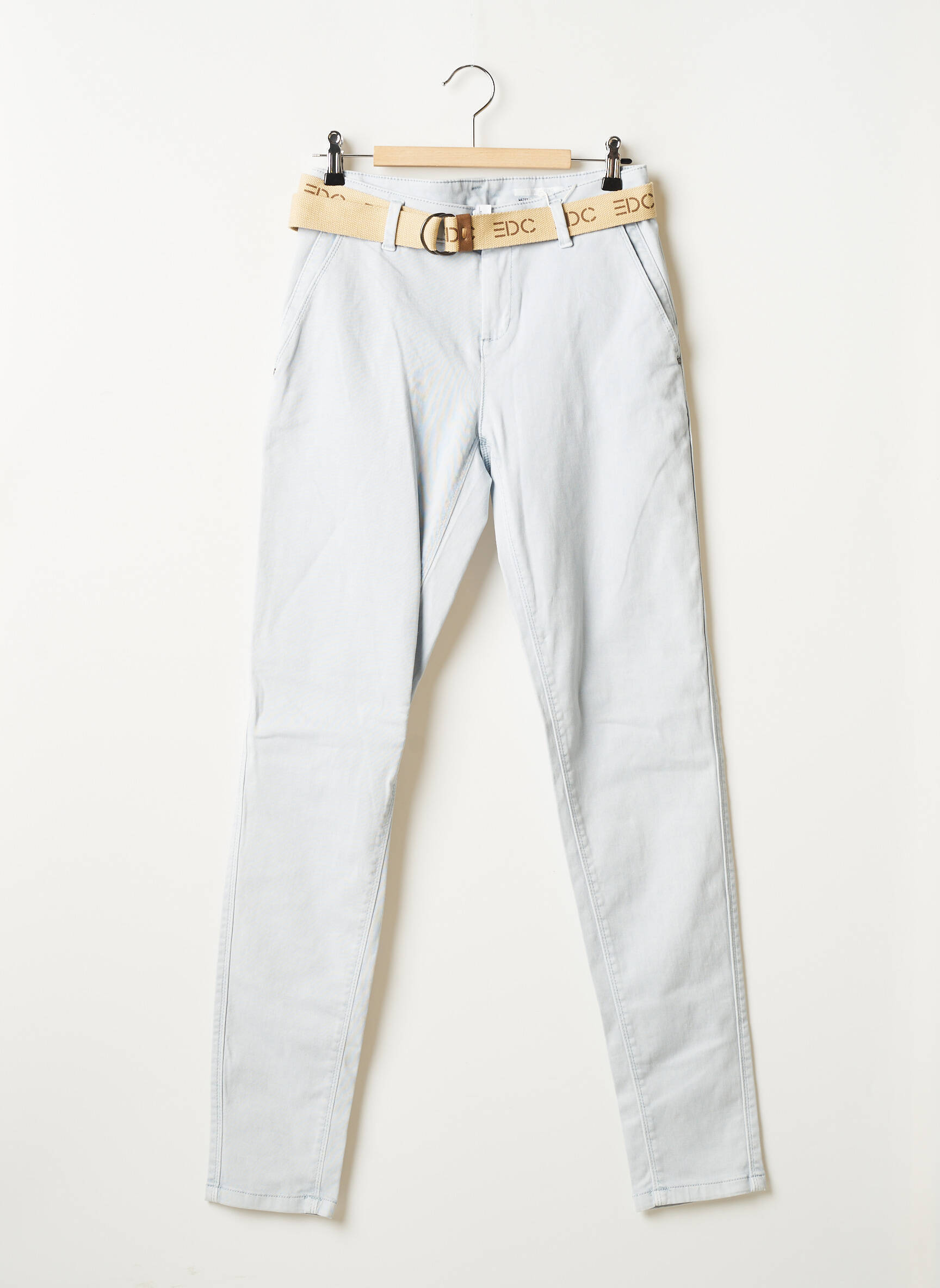 Chino kelnė uždarymas su užtrauktuku po mygtuku uždengimu normala dydis mėlyna EDC BY ESPRIT moteris