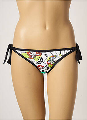 Maudymosi kelnaitės gėlių raštas bikini baltas CHERRY BEACH moteris