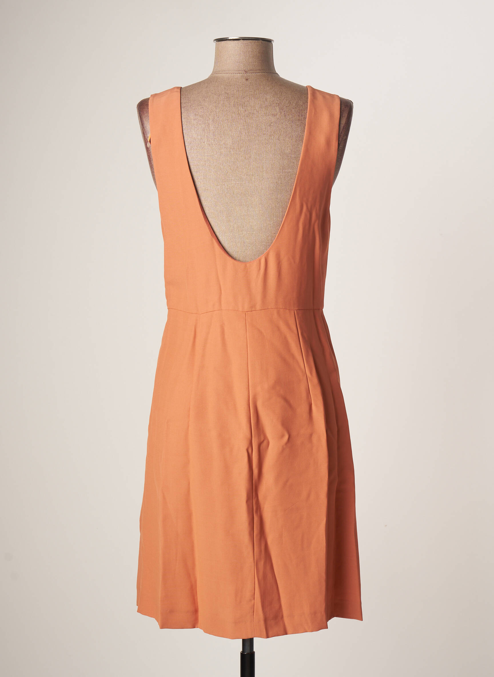 Pusilgių suknelė be rankų be rankų oranžinė EMPORIO ARMANI moteris