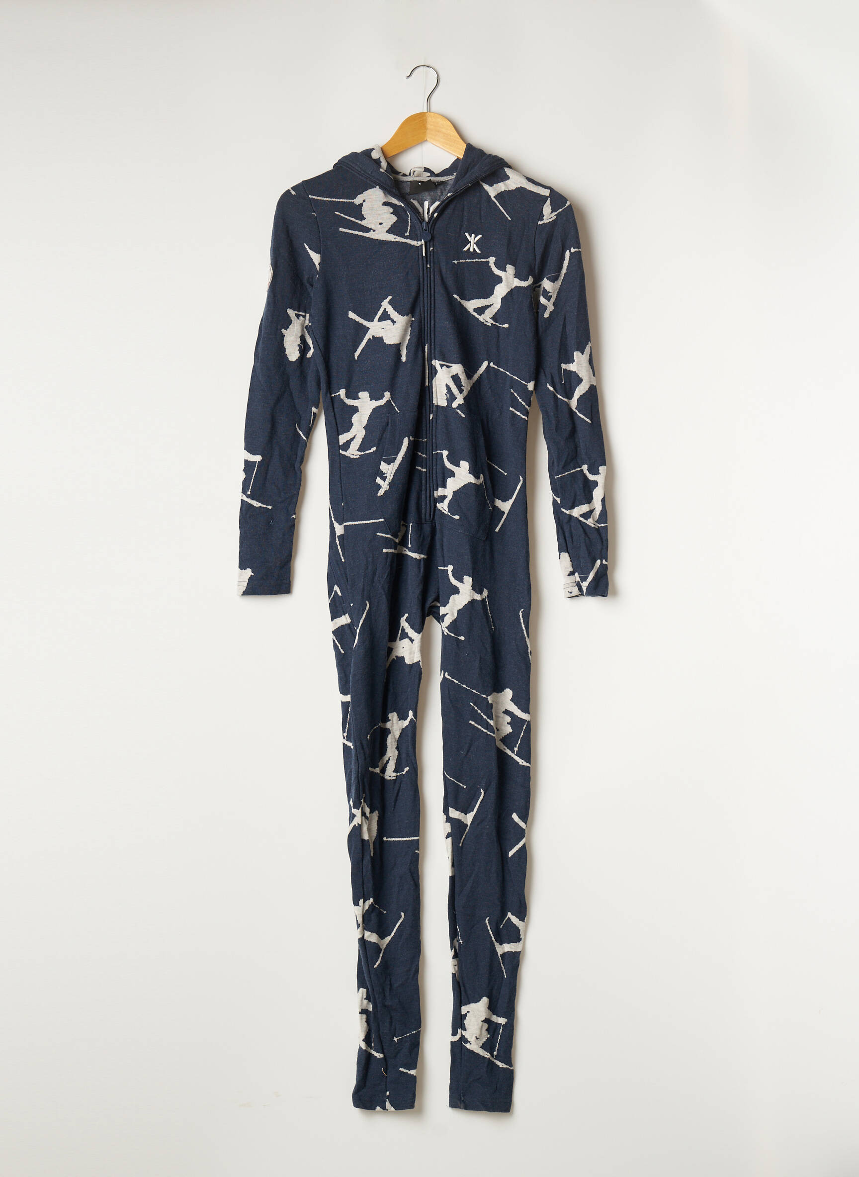 Kombinezonas centrinė iškirptė ilgos rankovės mėlyna ONEPIECE moteris