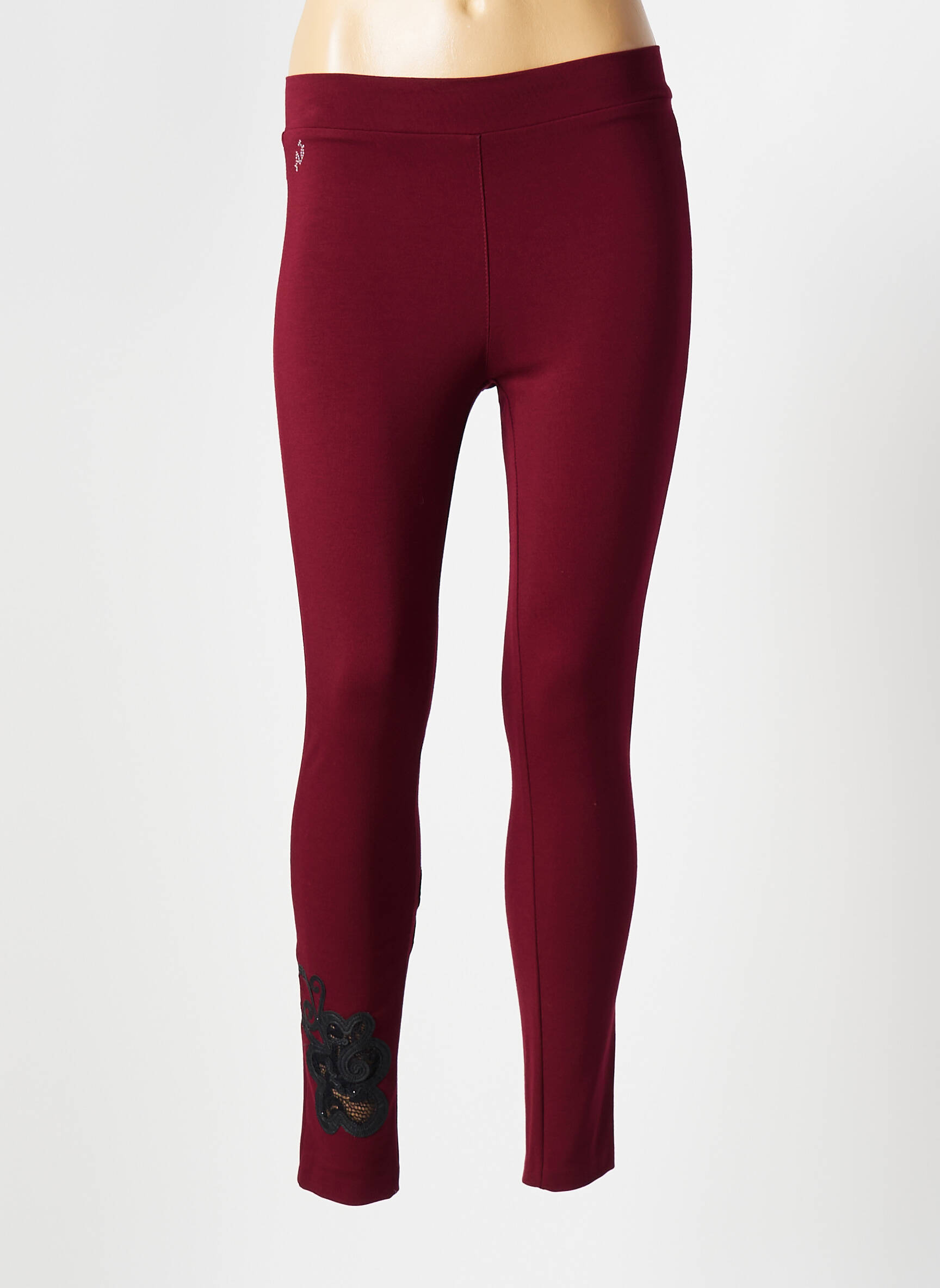 Legingas jersey audinys normala dydis raudona AQUAJEANS moteris
