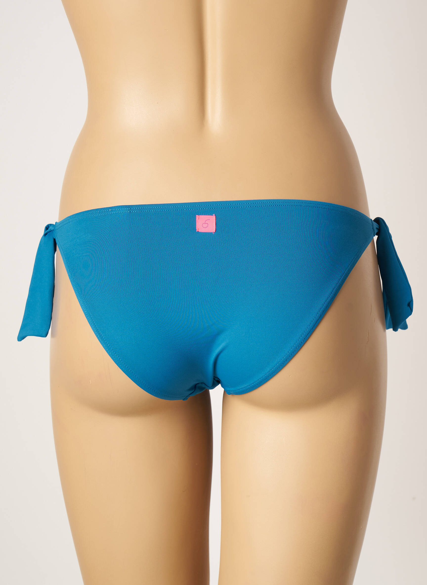 Maudymosi kelnaitės užsegimas su raišteliais bikini mėlyna CHERRY BEACH moteris
