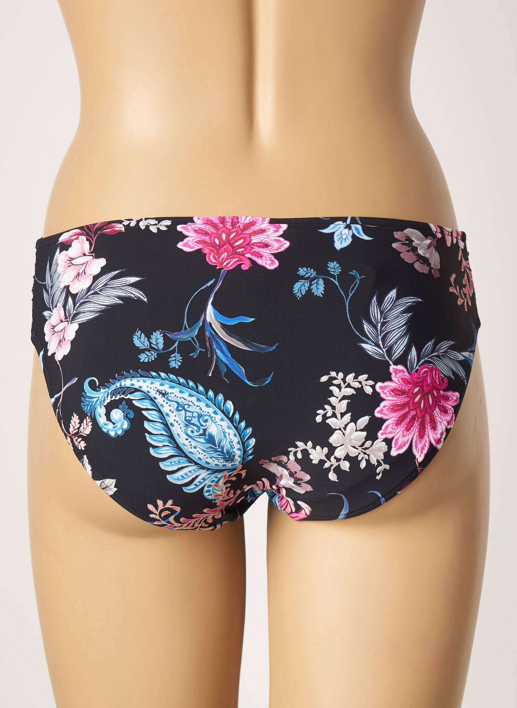 Maudymosi kelnaitės gėlių raštas juodas SEAFOLLY moteris