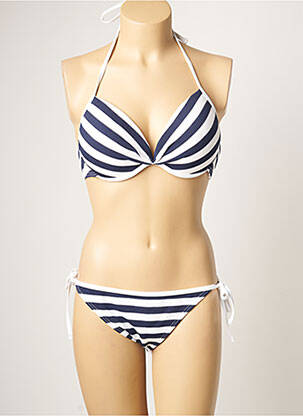 Dvivietis maudymosi kostiumėlis tamprumas formuojantis liemenėlė su aukštu palaikymu mėlyna DAG ADOM moteris
