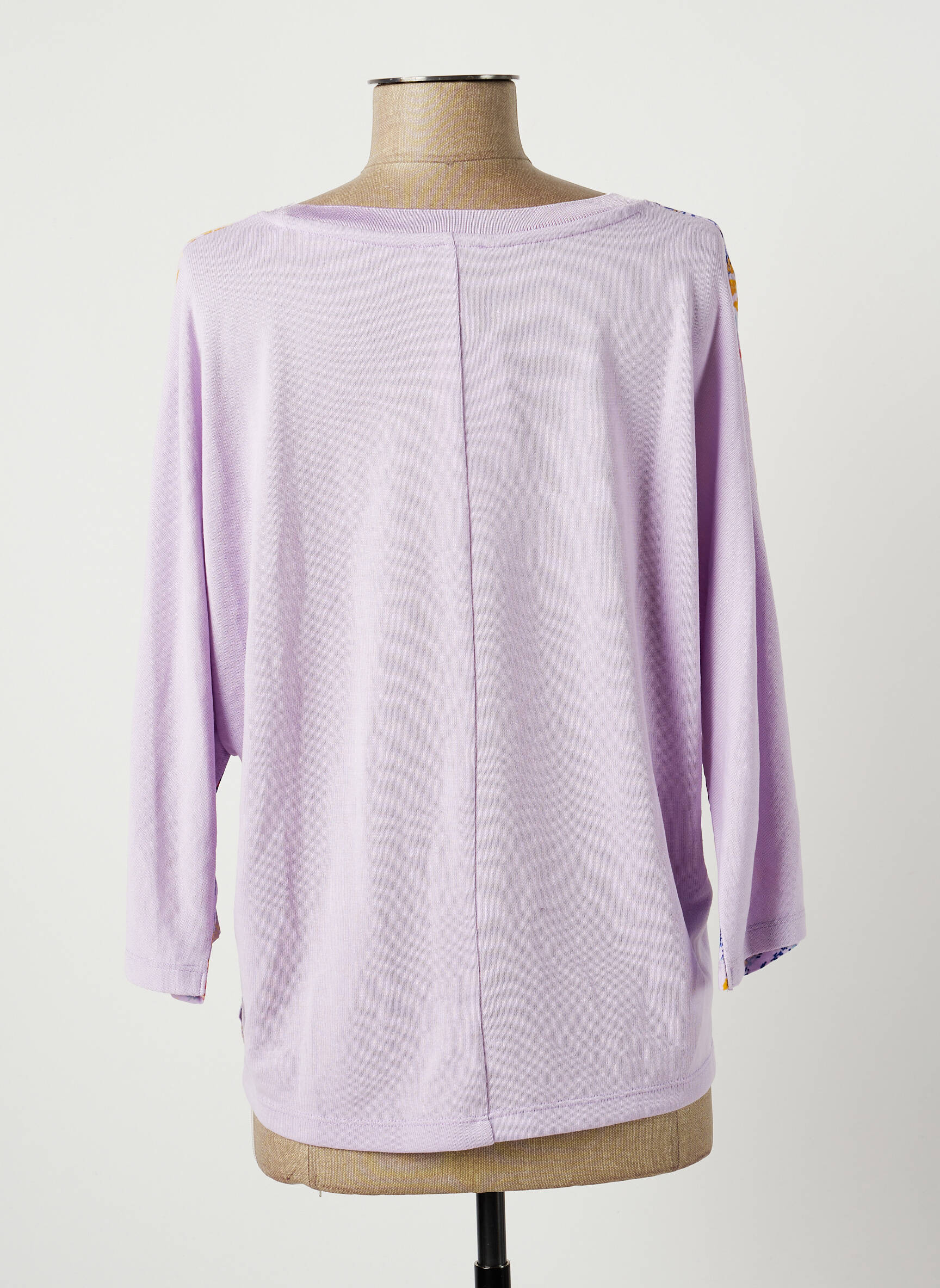 Viršūnė krepos audinys 3/4 rankovės violetinis TOM TAILOR moteris