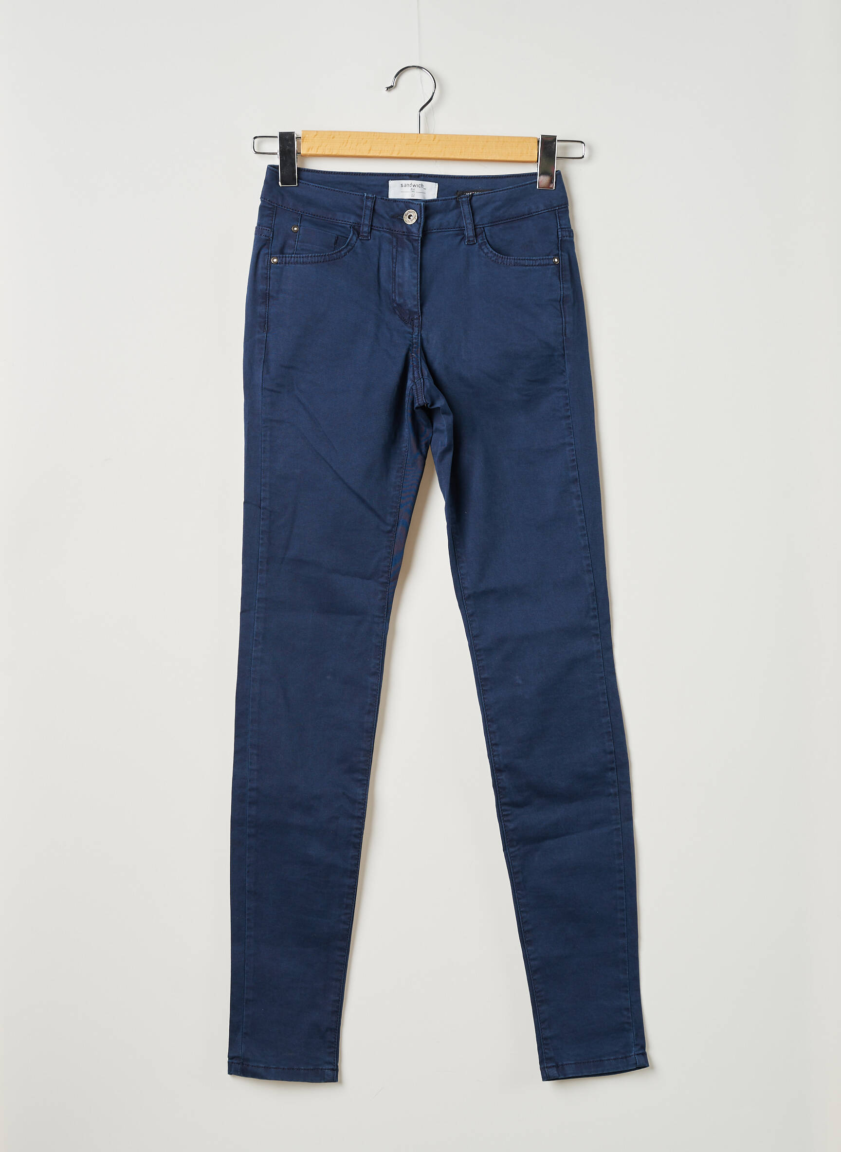 Lieknos kelnės tamprumas normala dydis mėlyna SANDWICH moteris