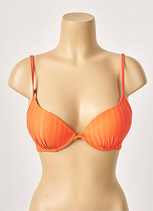 Maudymosi viršūnė tamprumas push-up liemenėlė su aukštu palaikymu oranžinė CHERRY BEACH moteris