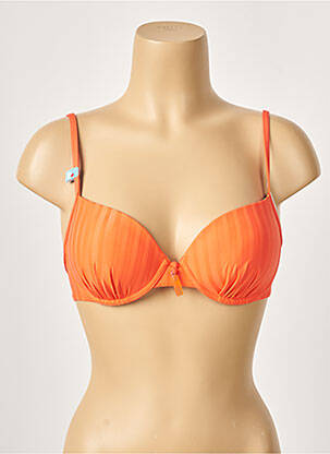 Maudymosi viršūnė tamprumas push-up liemenėlė su aukštu palaikymu oranžinė CHERRY BEACH moteris