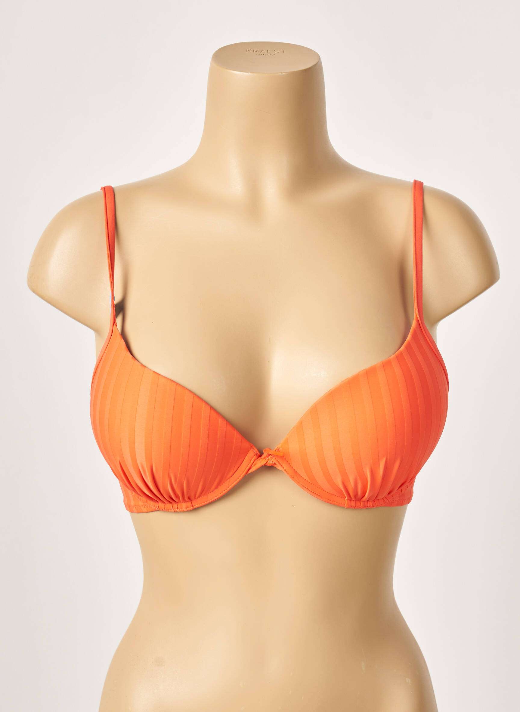 Maudymosi viršūnė tamprumas push-up liemenėlė su aukštu palaikymu oranžinė CHERRY BEACH moteris