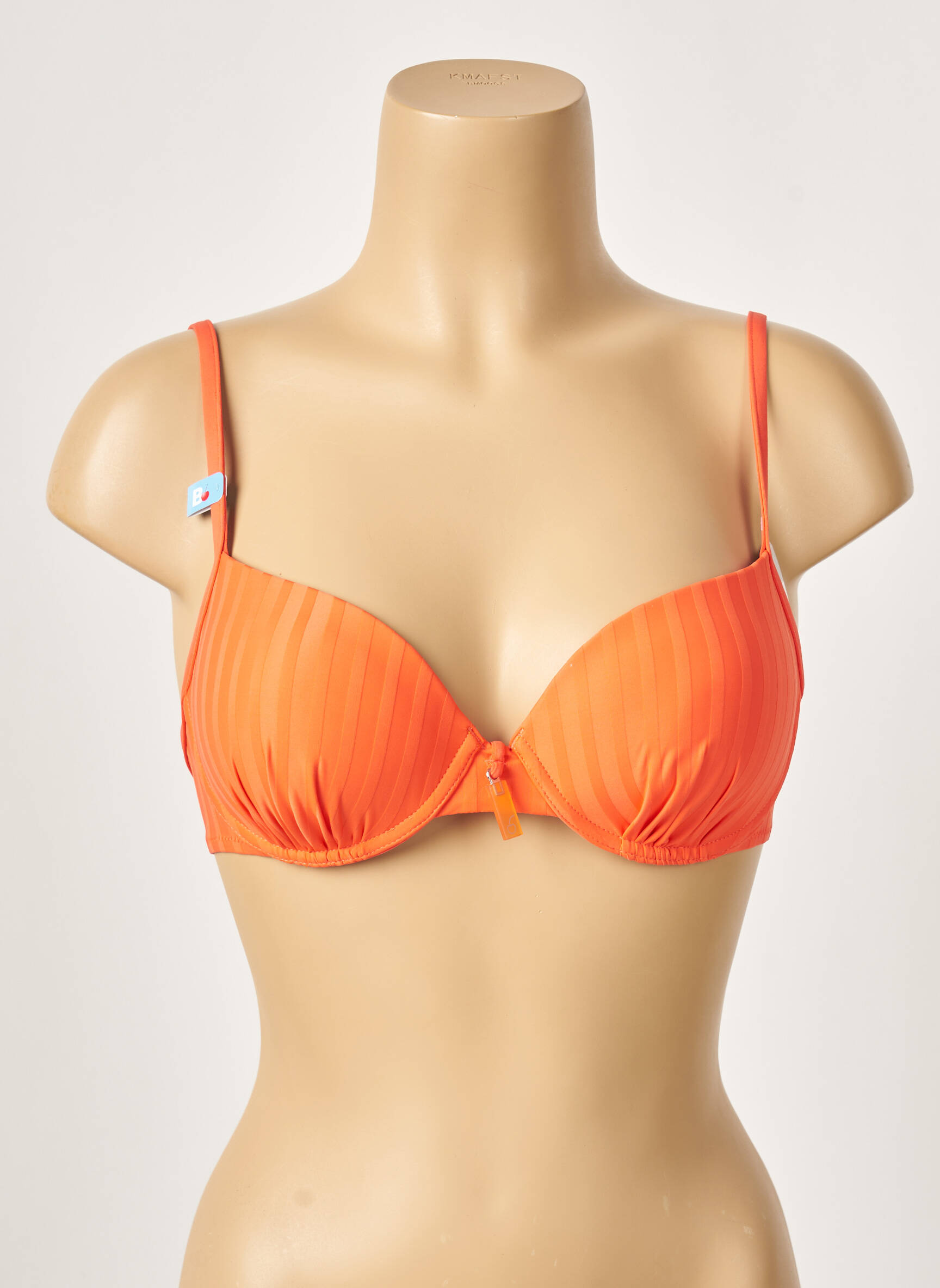Maudymosi viršūnė tamprumas push-up liemenėlė su aukštu palaikymu oranžinė CHERRY BEACH moteris