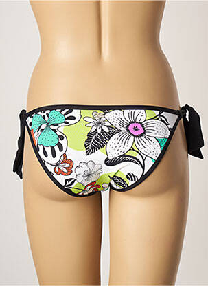 Maudymosi kelnaitės gėlių raštas bikini baltas CHERRY BEACH moteris