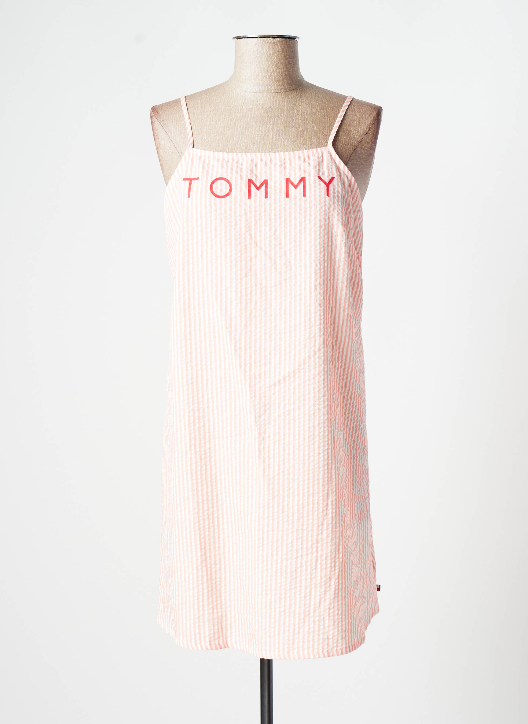 Trumpa suknelė išplatėjusi kirpimas plonos dirželiai oranžinė TOMMY HILFIGER moteris
