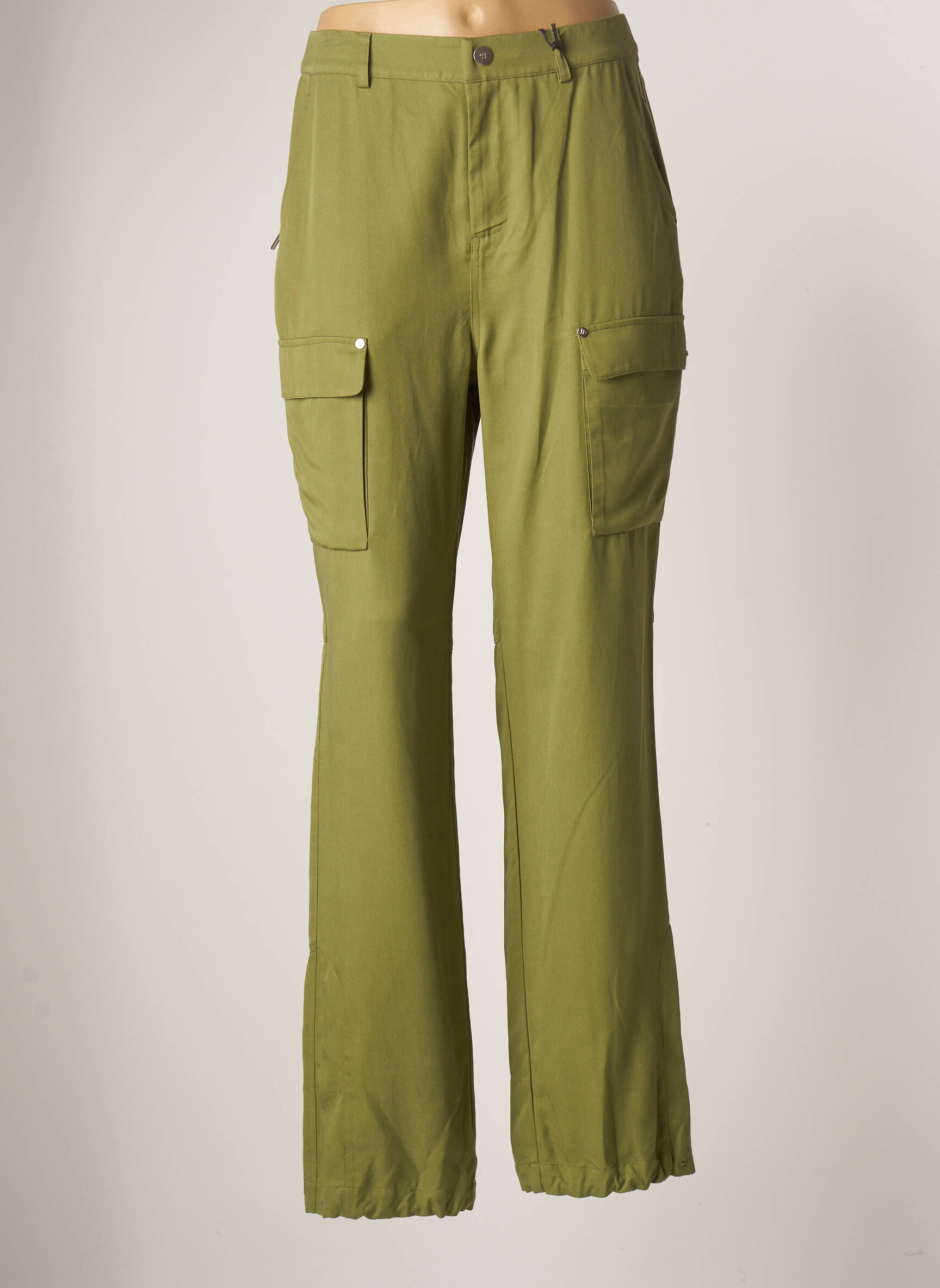Kargo kelnė kišenės aukšta talija žalias MAISON SCOTCH moteris