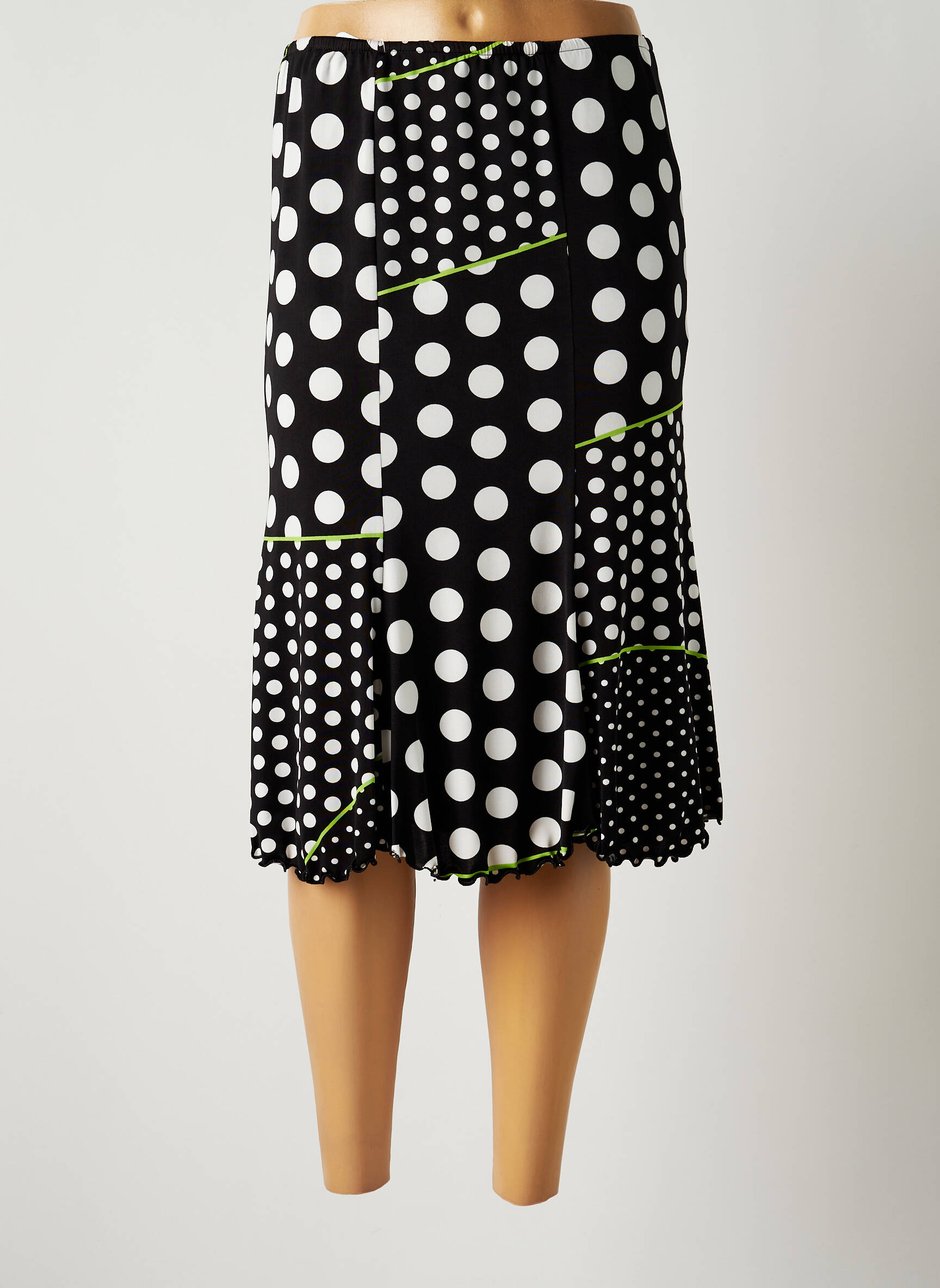 Pusilgis sijonas tamprumas juodas JUMFIL moteris