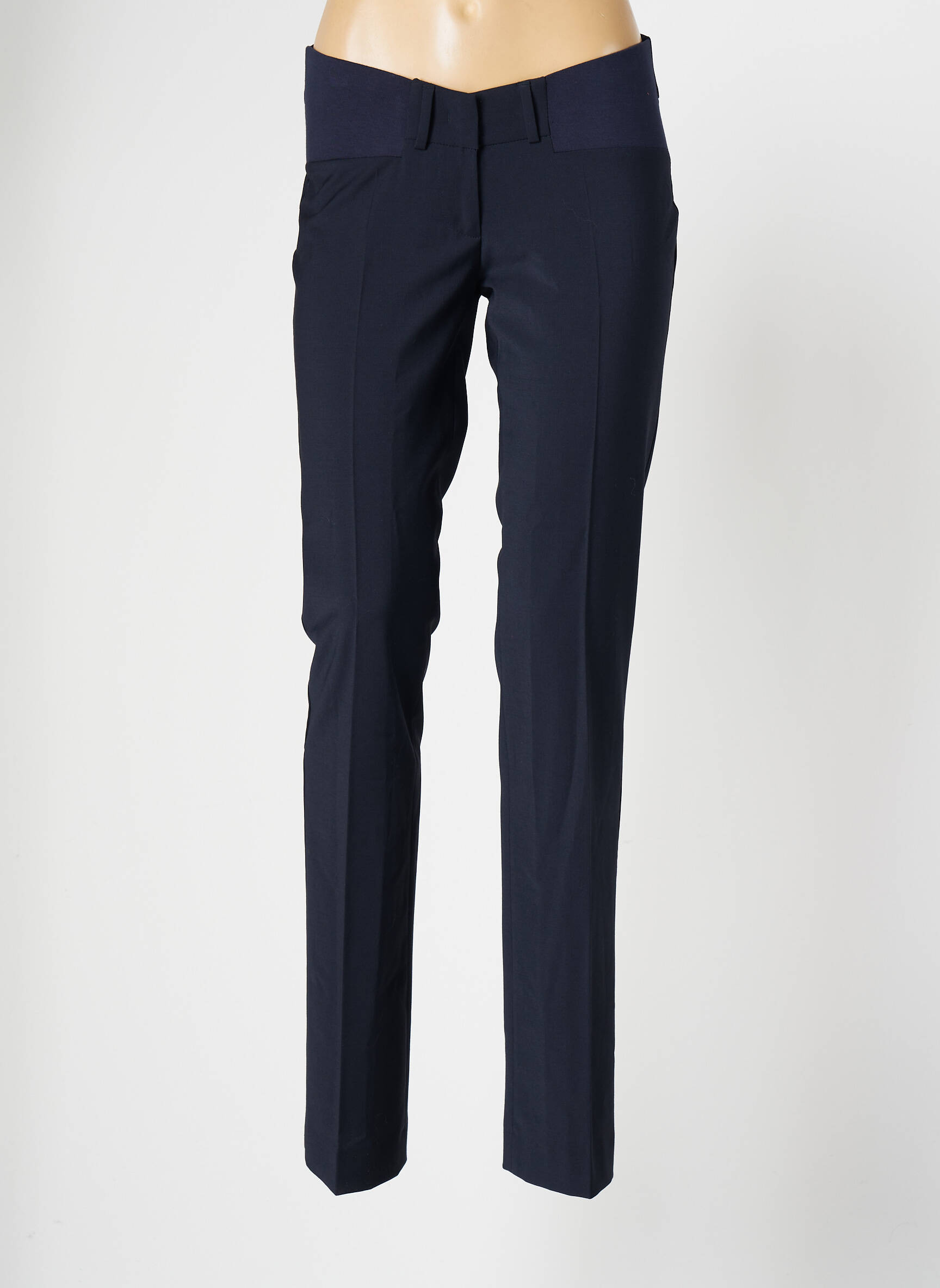 Nėštumo kelnės tamprumas mėlyna SLACKS & CO moteris