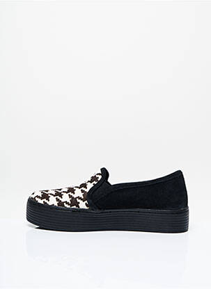 Slip-on batai kompensuotas kulnas plokščias kulnas iki 3 cm juodas DN.SIXTY SEVEN moteris
